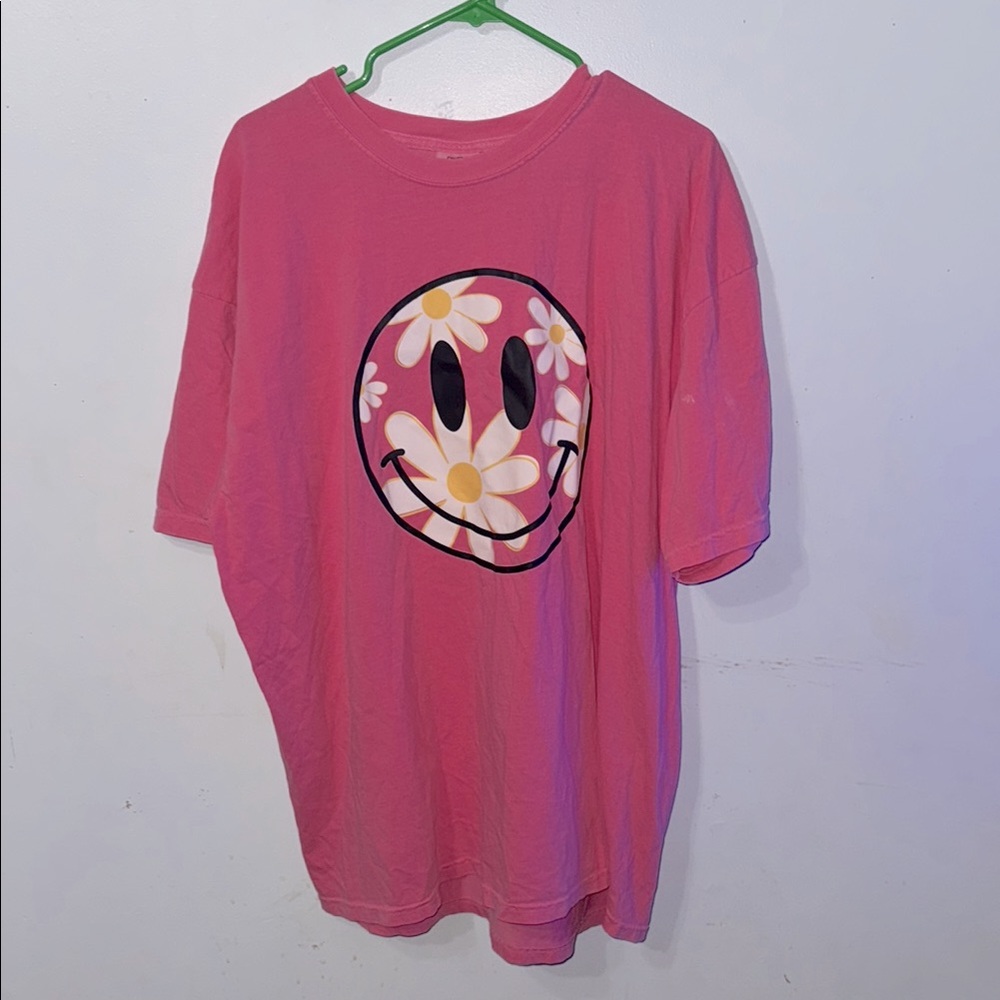Pink Smiley Face T-Shirt
